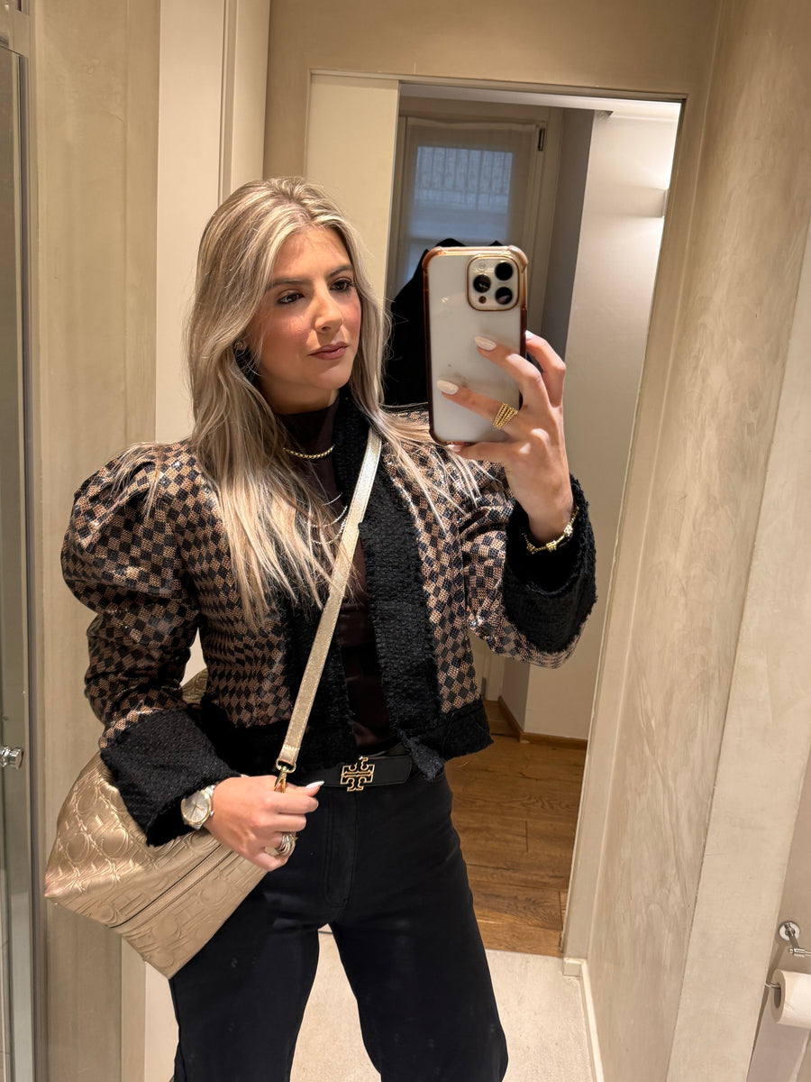 BROWN MOTO JACKET