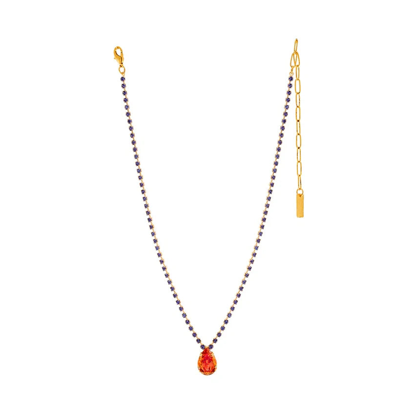 ORANGE/PURPLE-BLUE MILLI NECKLACE