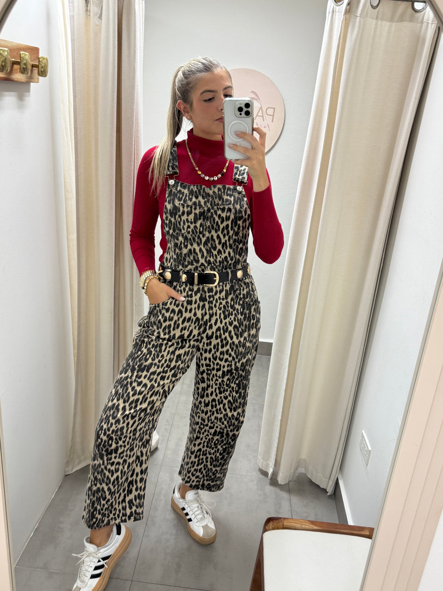 ANIMAL PRINT OVERALL JUMPSUIT