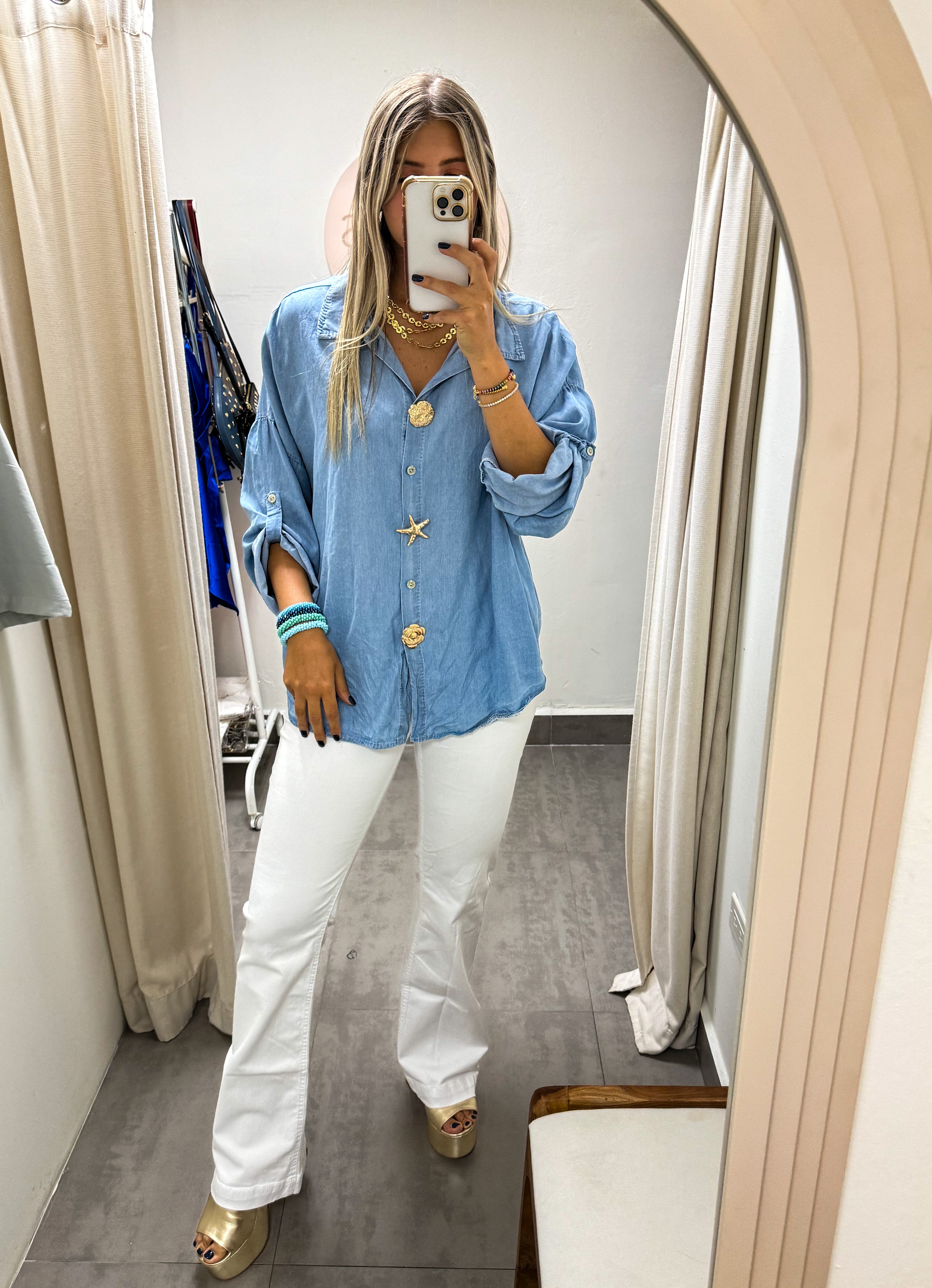 TENCEL PIN BLOUSE