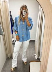 TENCEL PIN BLOUSE
