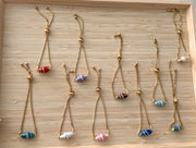 CERAMIC CONCH SHELL ADJUSTABLE BRACELET