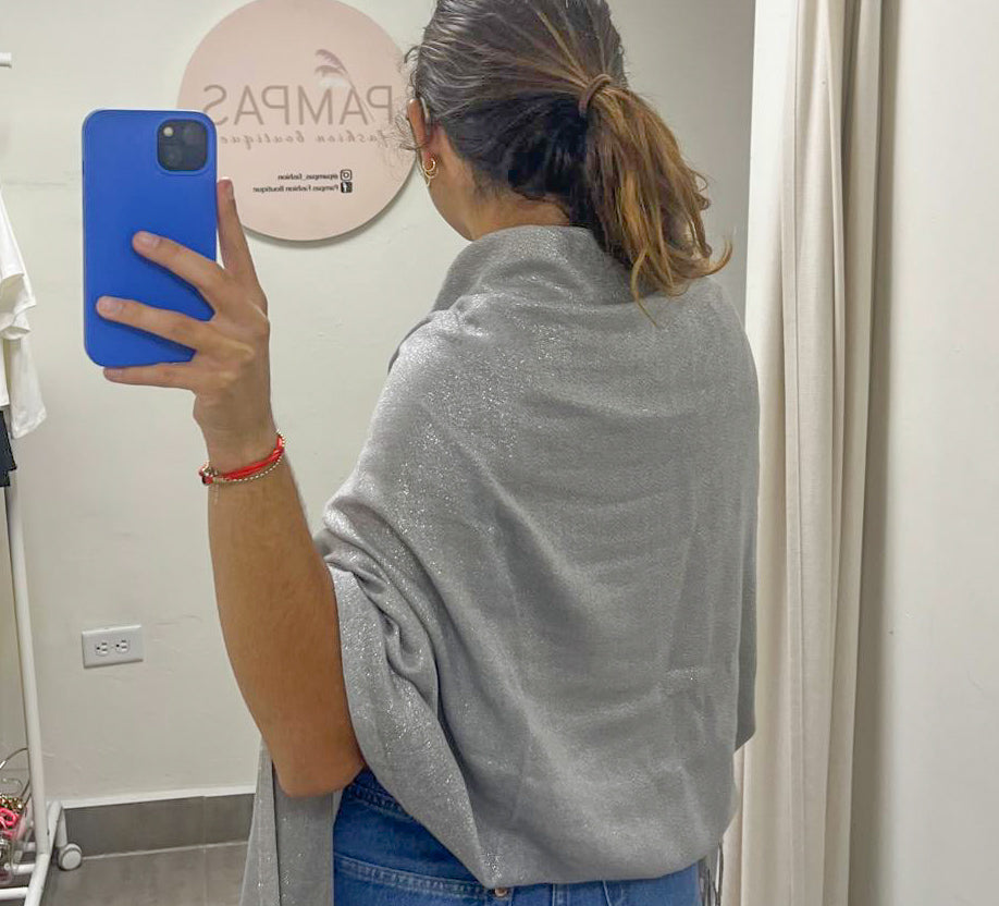SILVER PASHMINA