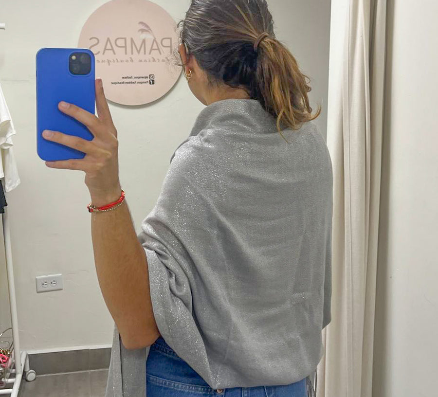 SILVER PASHMINA