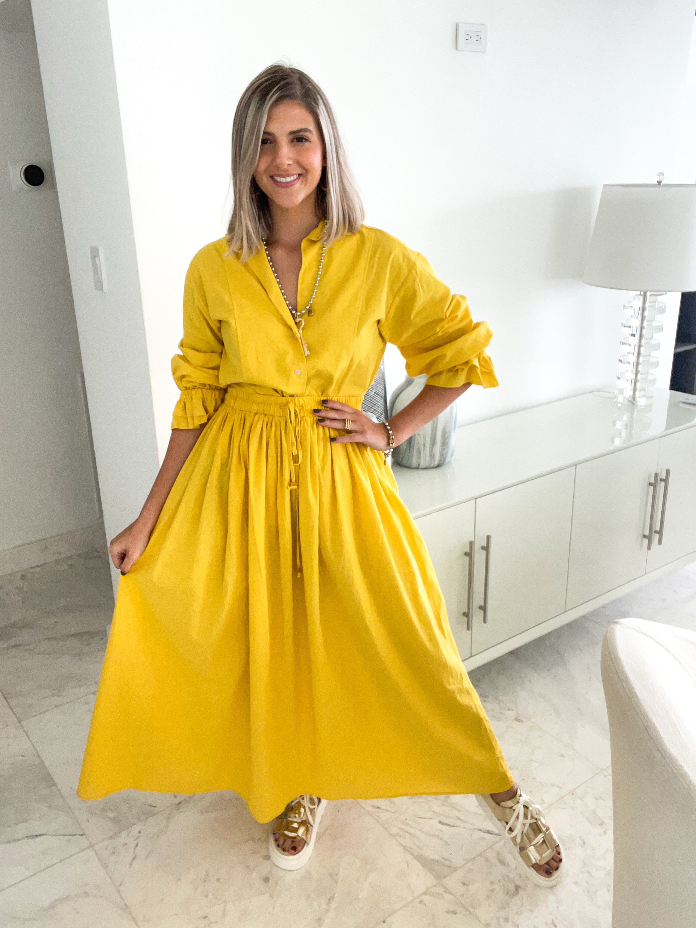 YELLOW MAXI SKIRT