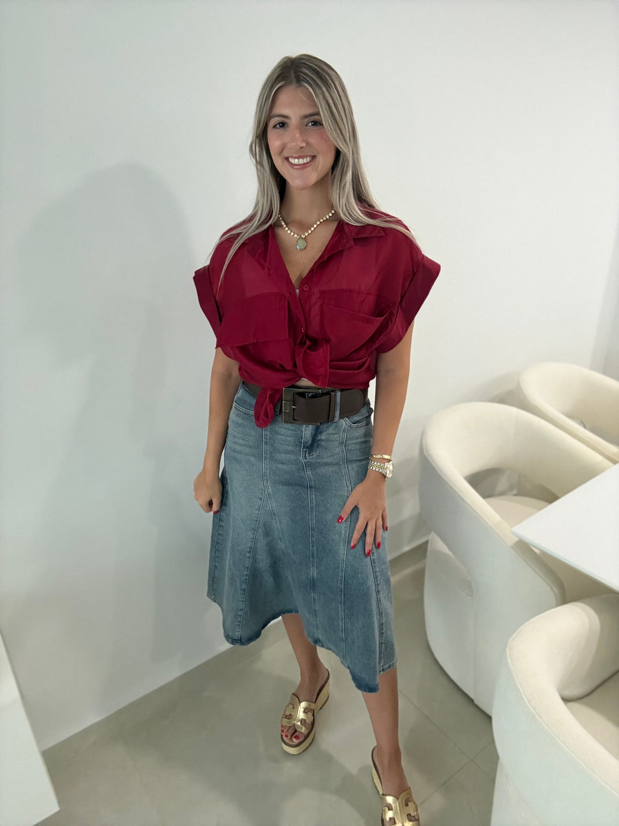 SHEER POCKET BLOUSES