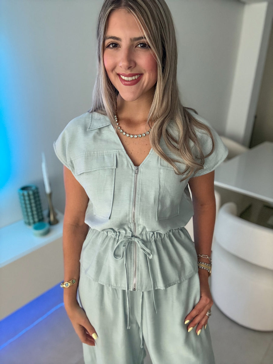 LIGHT DENIM TOP & PANT SET