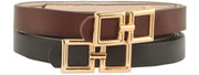DOUBLE LINKED SQUARE THIN BELT