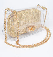 TRANSPARENT CROSSBODY BAG W/POUCH