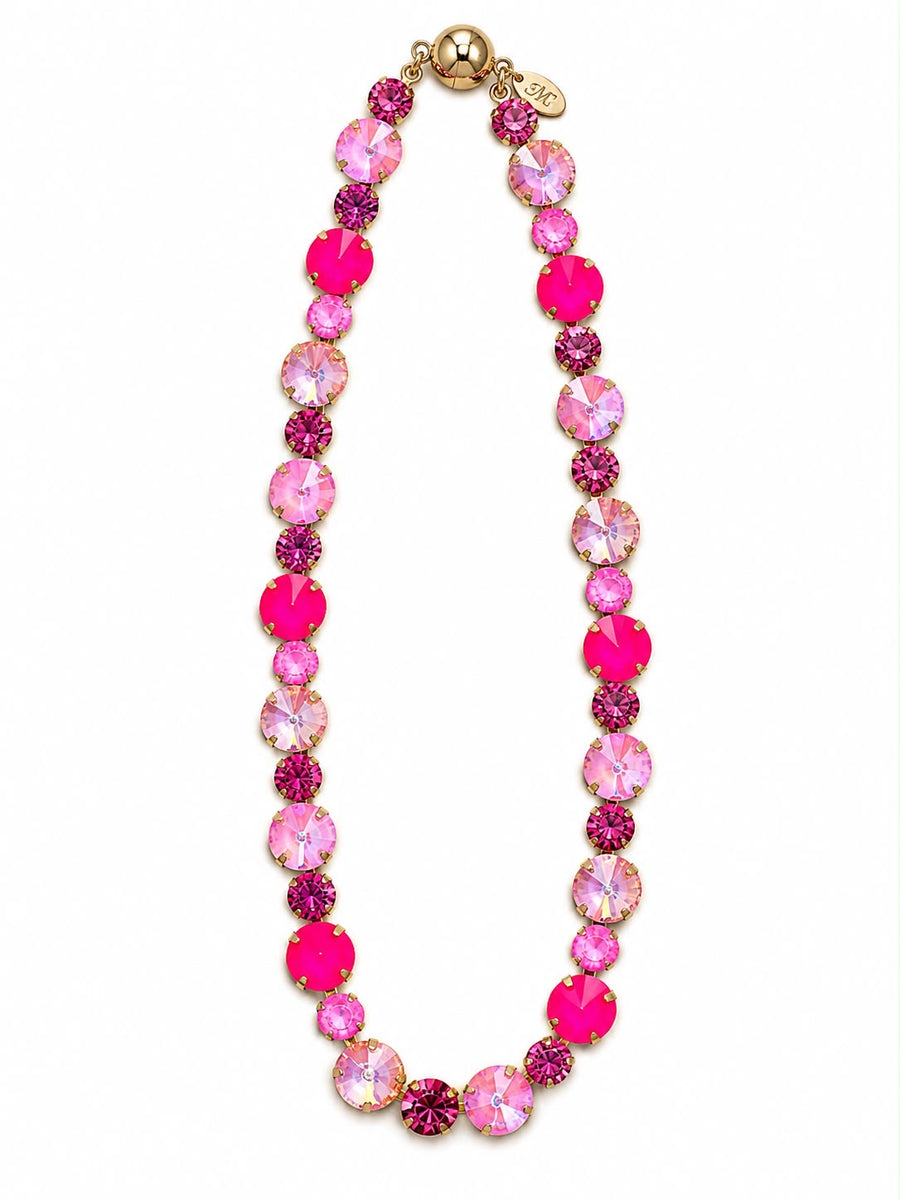 PINK SWAROVSKI MAGNETIC CLASP NECKLACE