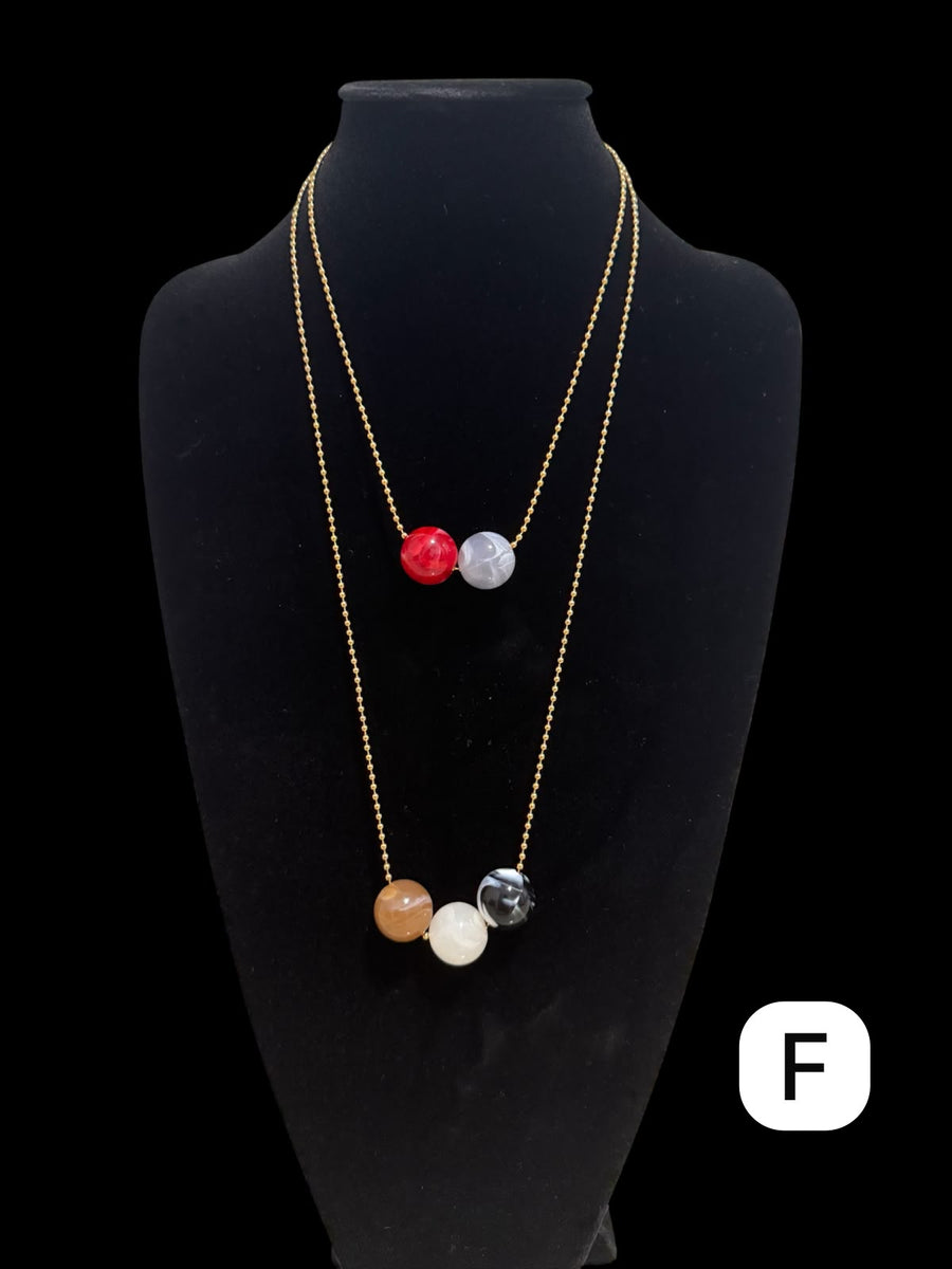 GUMBALL LAYERED NECKLACE SET