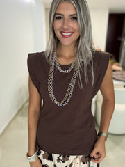 BROWN TSHIRT