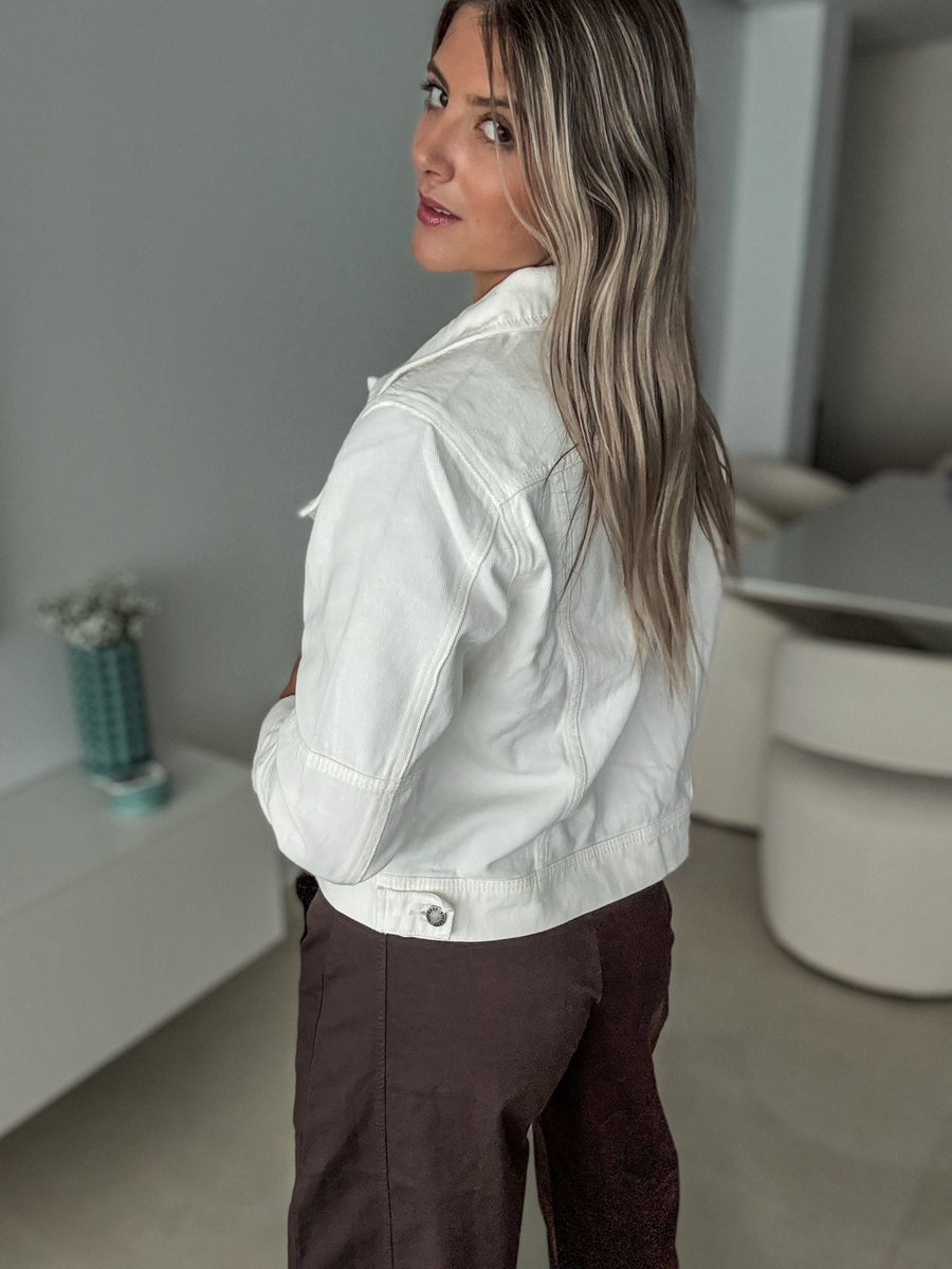 WHITE DENIM JACKET