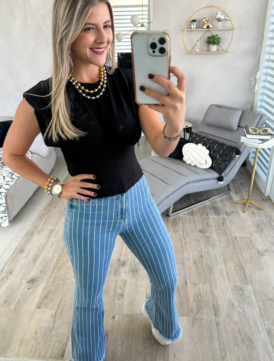 BLACK CORSET TOP