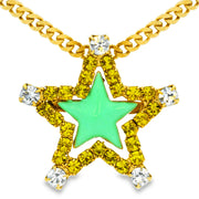 SWEET STAR NECKLACE IN YELLOW/GREEN