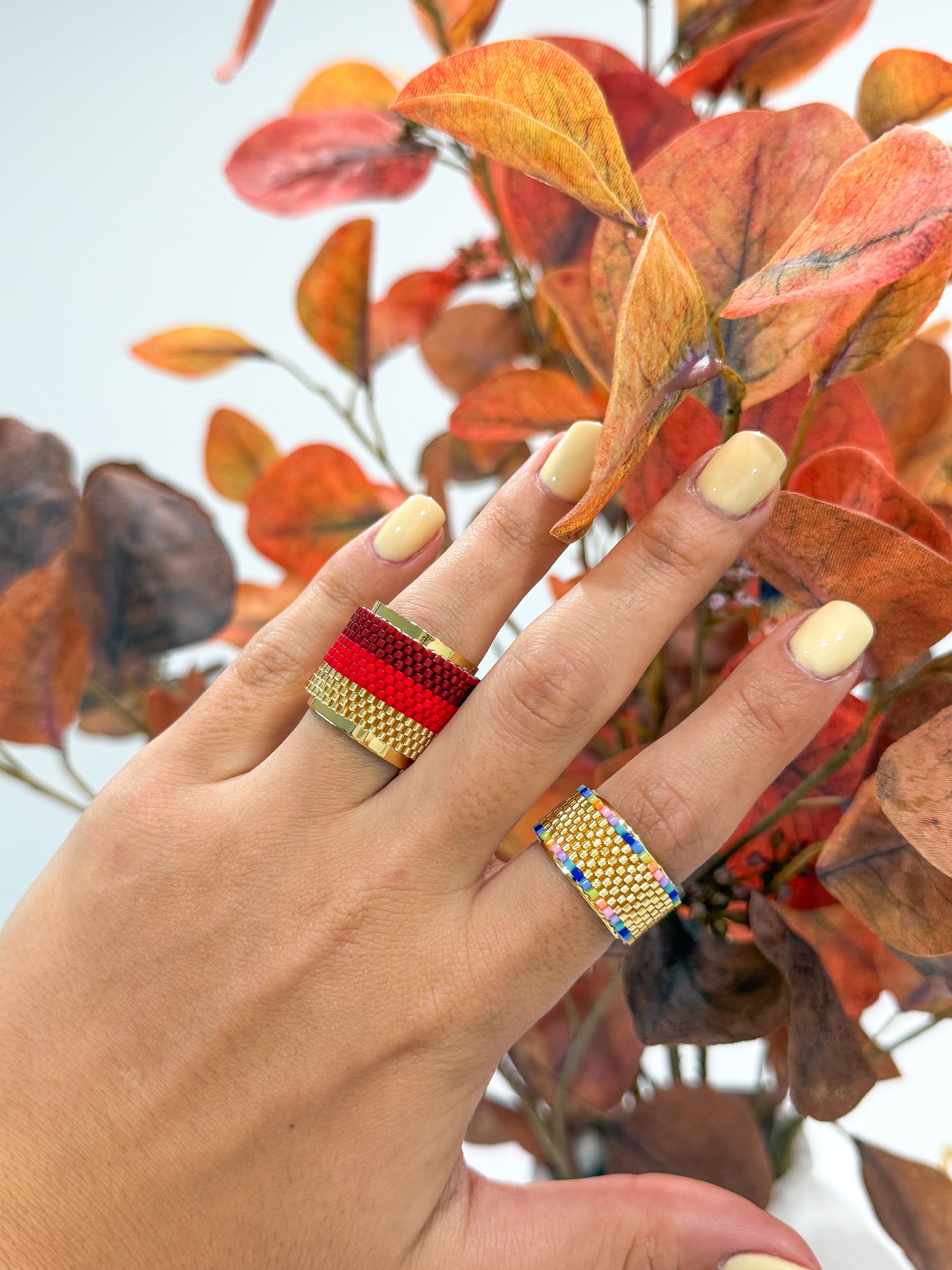 ADJUSTABLE MIYUKI RING