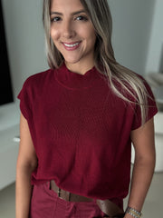 WINE SWEATER TOP