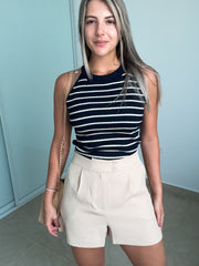KHAKI TAILORED SHORTS