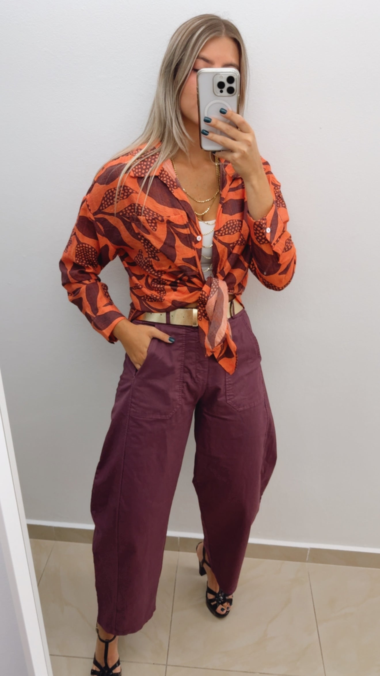 RUST/BURGUNDY TOP