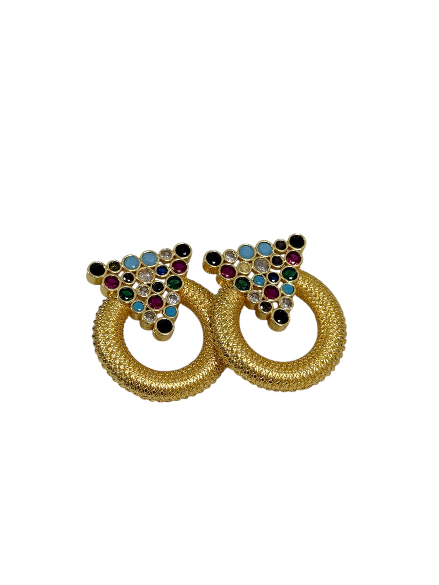 TRIANGLE ZIRCONIA EARRING