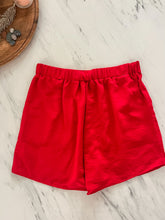 Load image into Gallery viewer, RED BACK ELASTIC SHORTS
