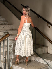 POLKA DOT MIDI DRESS