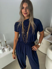 PIA NAVY ELEGANT BLOUSE
