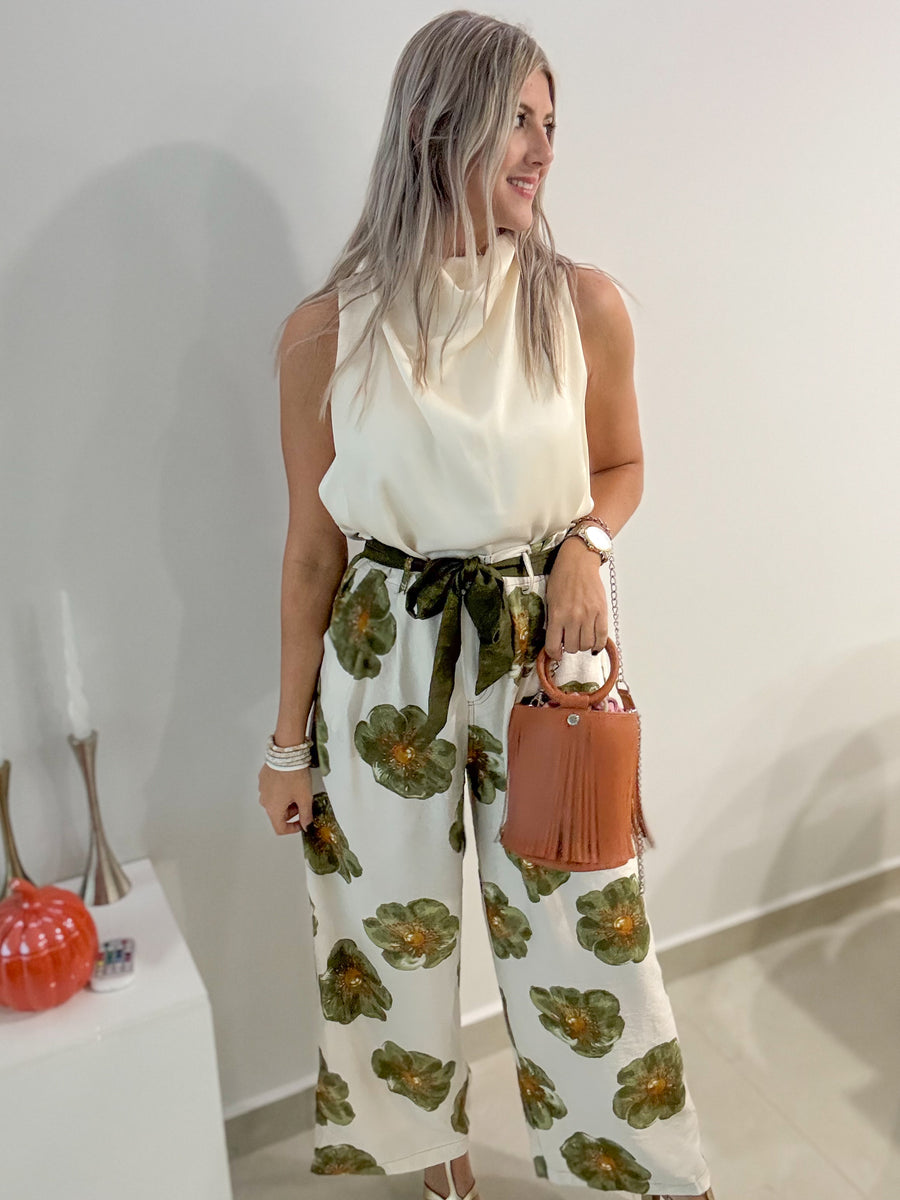 IVORY SATIN BLOUSE