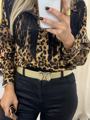 CURVED MIRROR C BUCKLE BELT