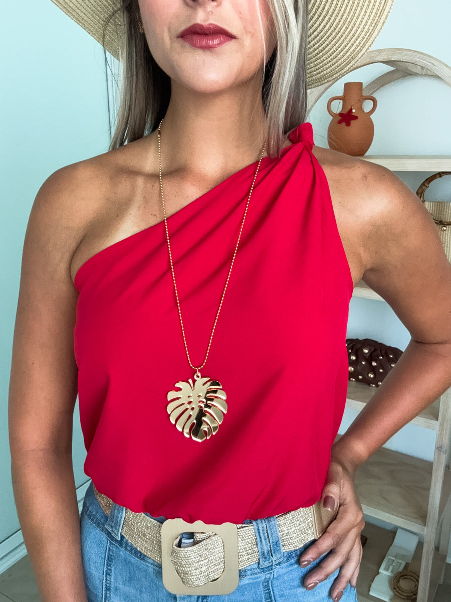 LEAF LONG NECKLACE