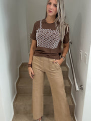 KHAKI STRETCHY PANTS