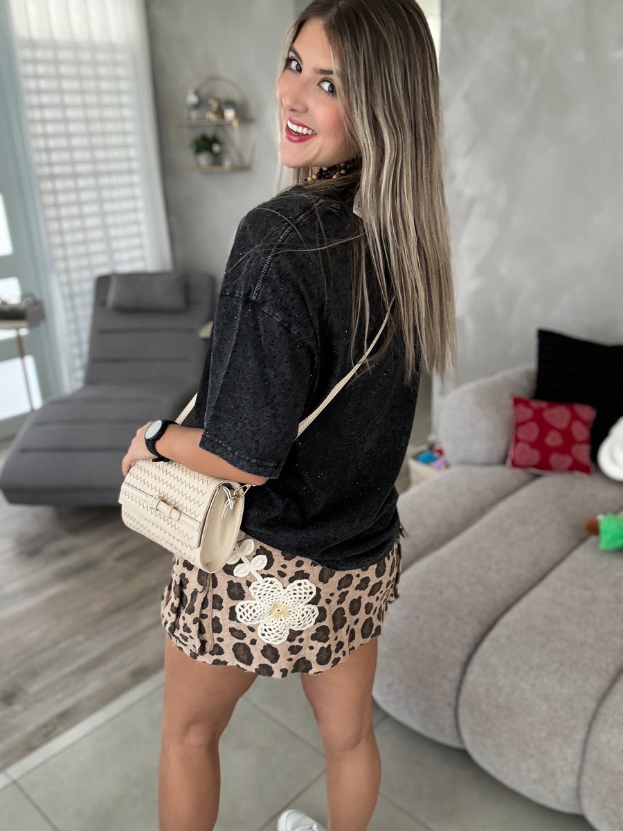 LEOPARD PATCHWORK SKIRT