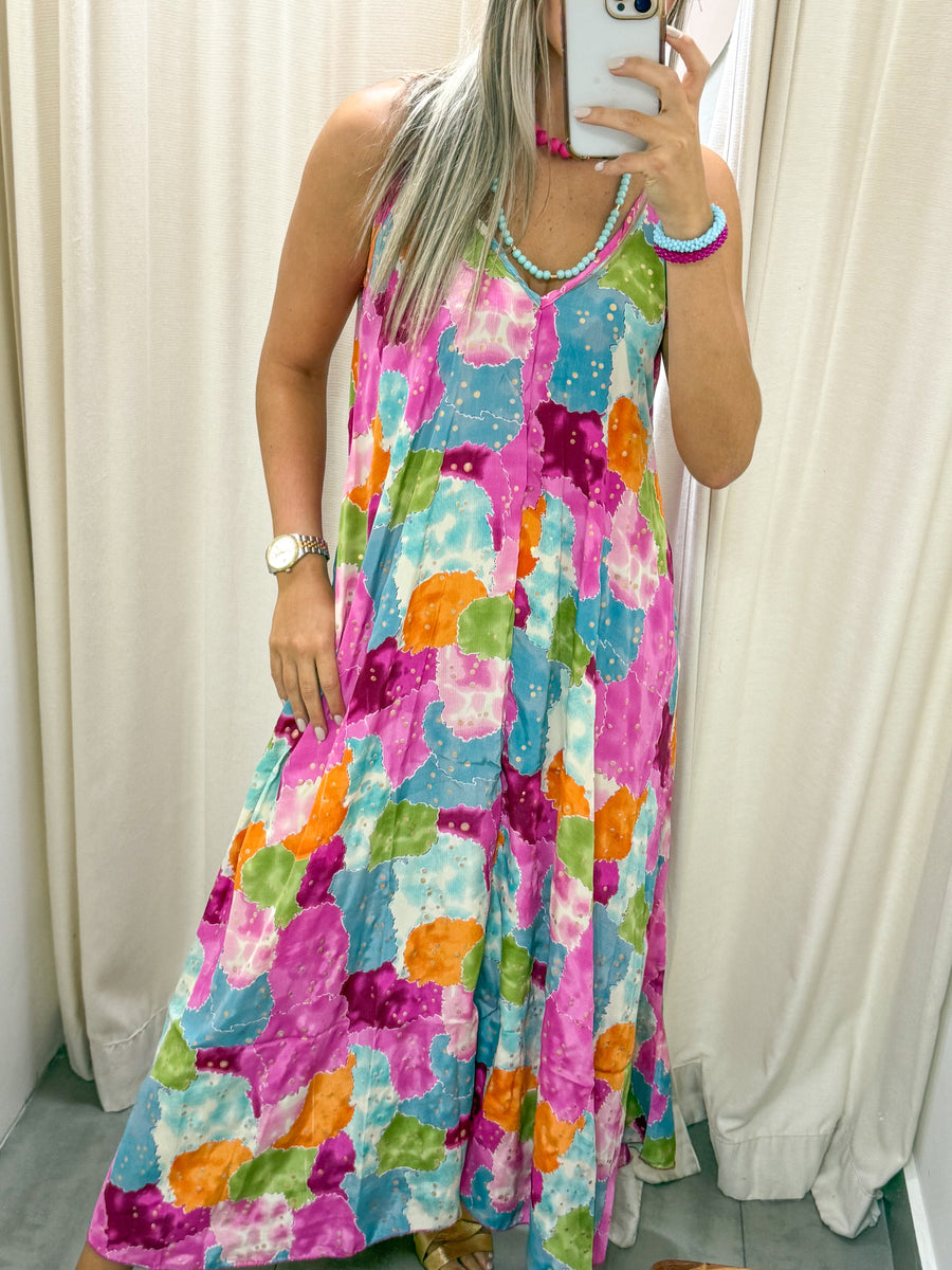 TIE-DYE MAXI DRESS