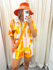 ORANGE TONES TOP & SHORT SET