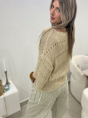 GOLD LUREX KNITTED BLOUSE