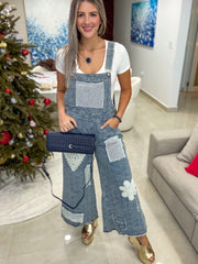 LIGHT DENIM PATCHWORK OVERALL