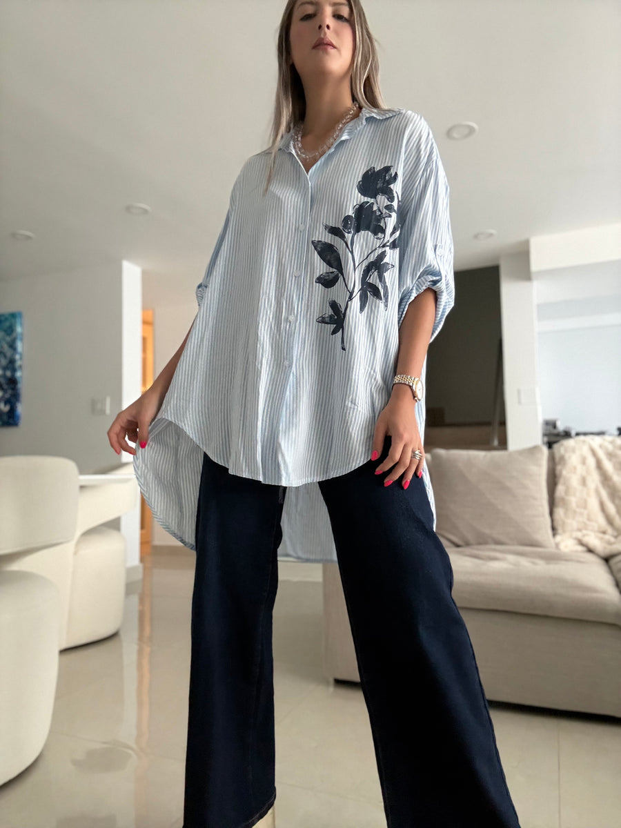 STRIPED TUNIC BLOUSES