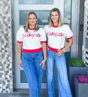 XOXO PUFF SLEEVE SWEATER