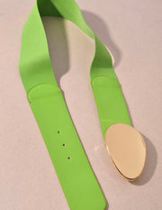 OVAL BUCKLE ELASTIC BELT