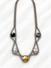 WHEELER NECKLACE IN MIXED METALLICS / GUNMENTAL