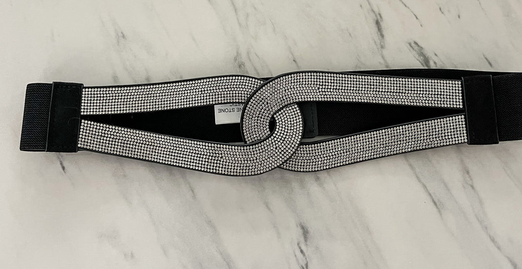 RHINESTONE ELASTIC BELT