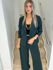 FOREST GREEN TAILORED PANTS