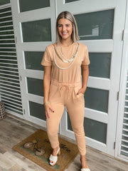 BEIGE CHAINS JUMPSUIT