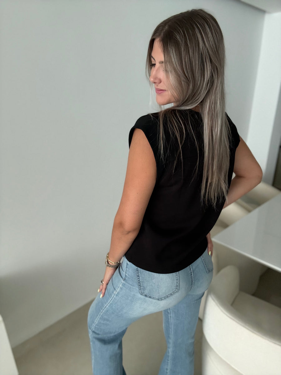 V-NECK MODAL BASIC BLOUSED