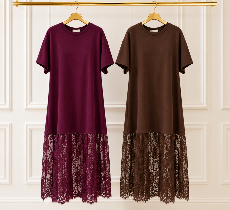 LACE DETAILED MODAL MAXI DRESS