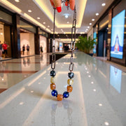 BROWN/NAVY/BLACK NECKLACE