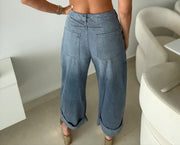 DENIM BARREL RELAXED JEANS