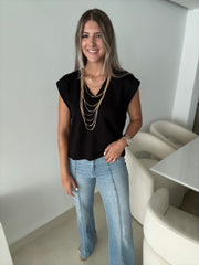 V-NECK MODAL BASIC BLOUSED