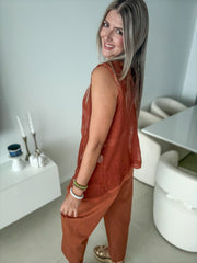NET BLOUSE WITH CAMI TOP