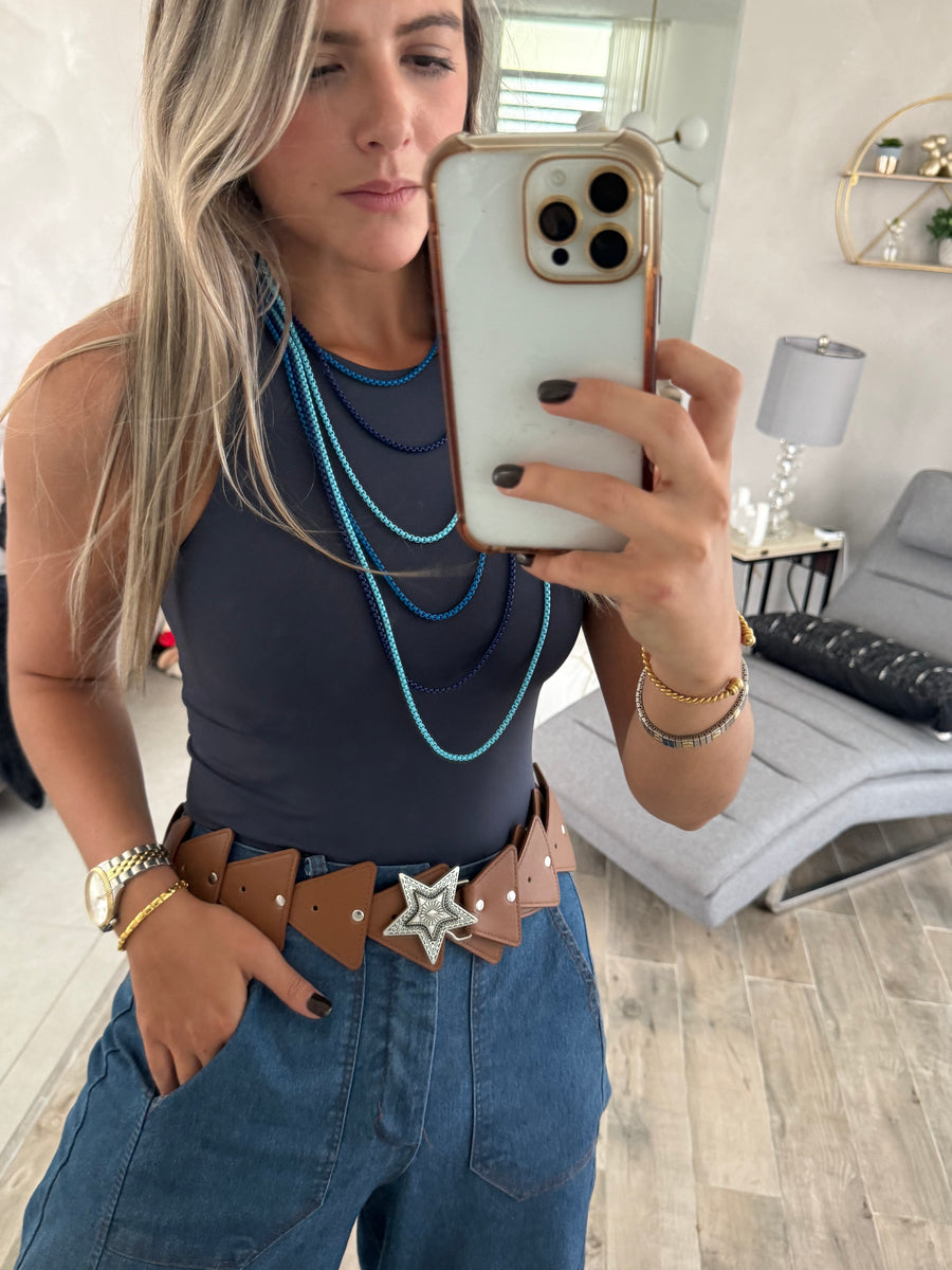 CAMEL STAR BUCKLE BELT